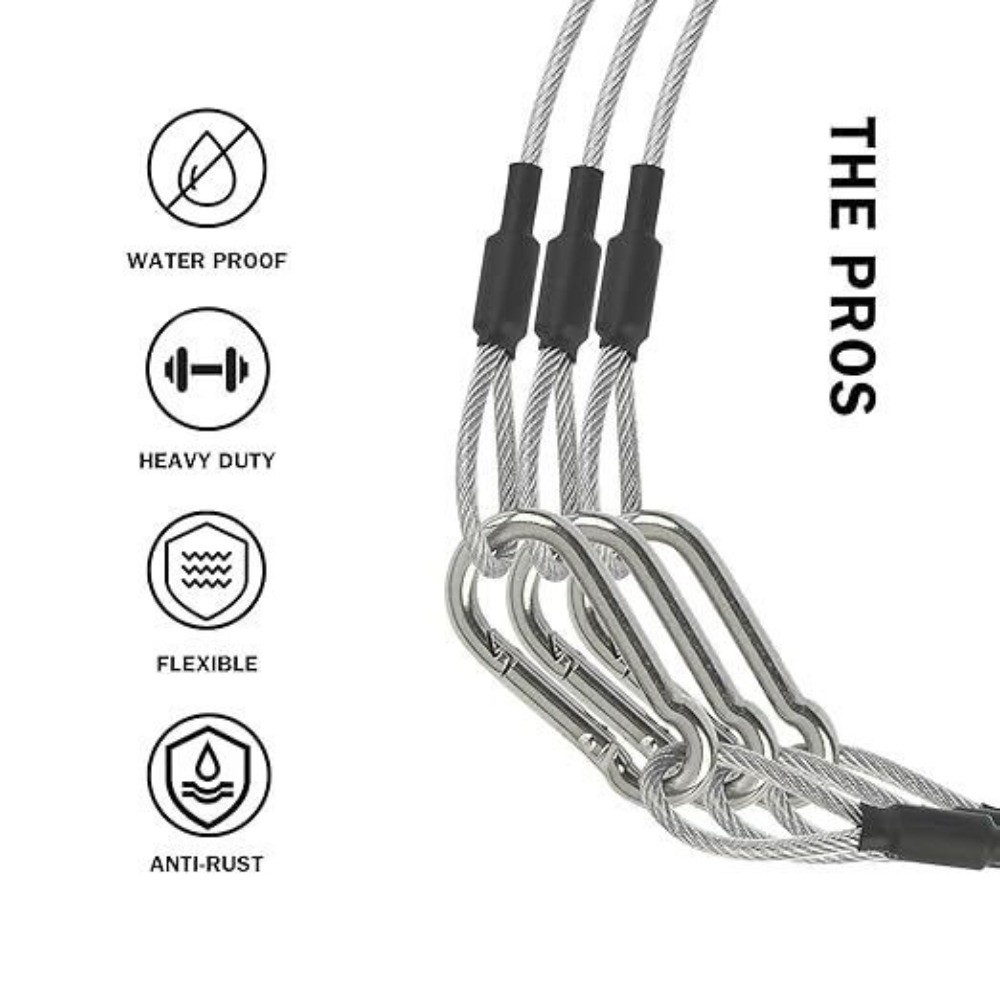 Stainless Steel Security Cable - Cable Lock Flexible recension och pris