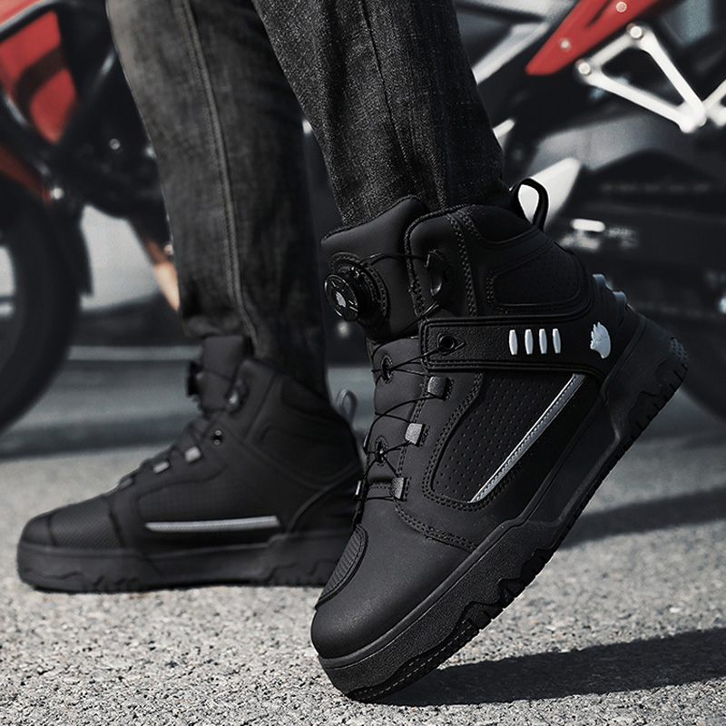 Men Motorcycle Riding Boots Wa - Cycling Commute Shoes recension och pris